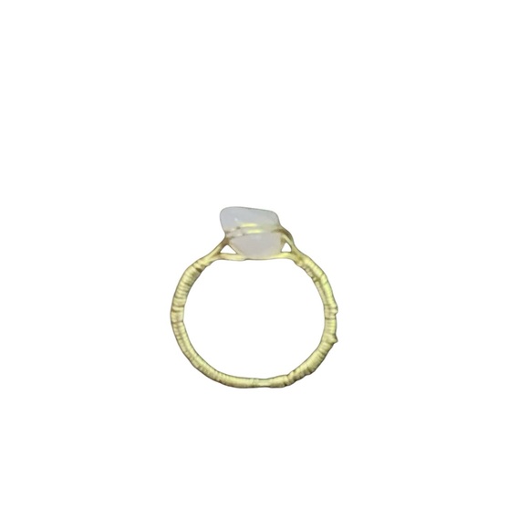 HANDMADE | STONE GOLD WIRE RING 8.5 - Picture 3 of 4